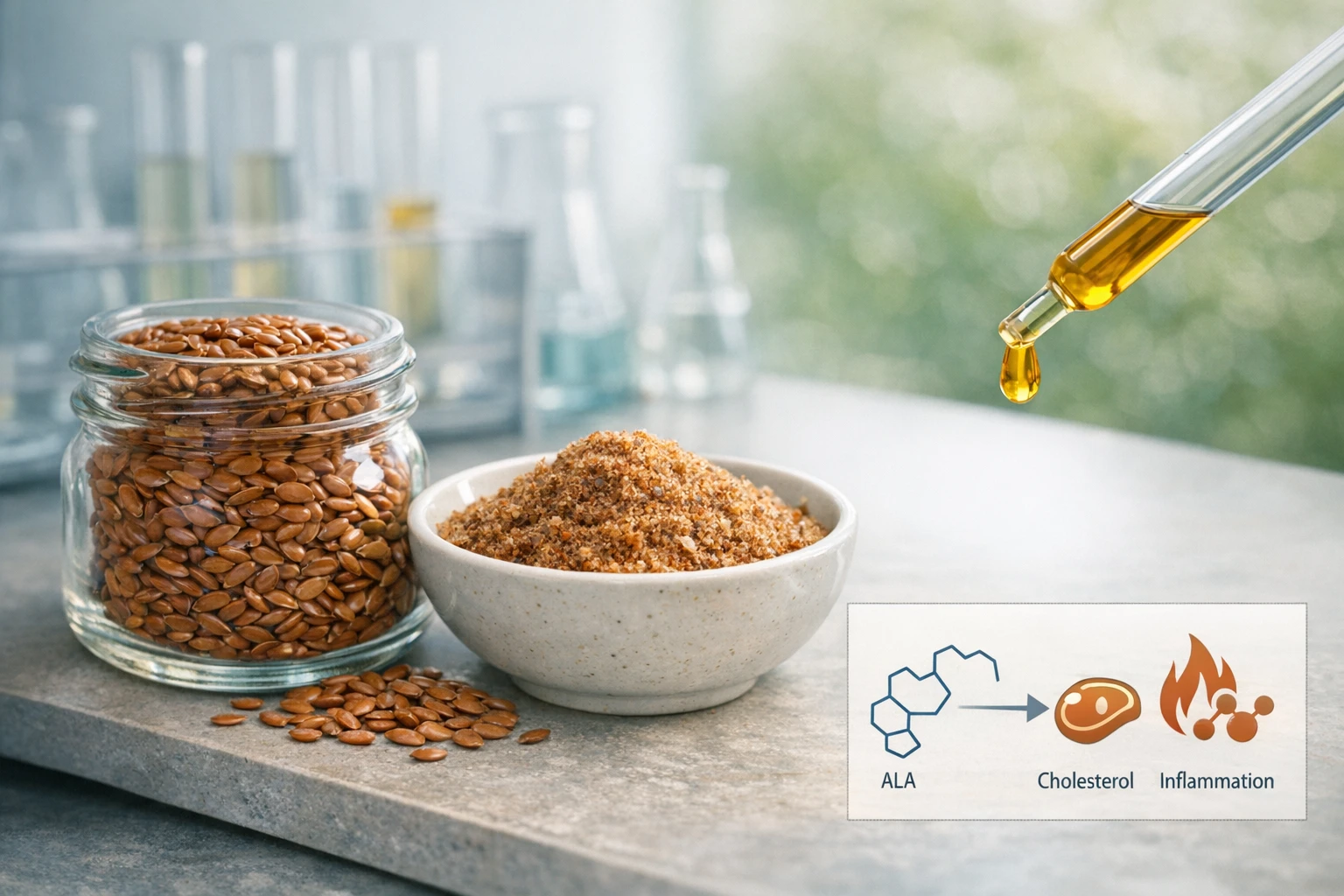 Semi di lino: ricerca su colesterolo e omega‑3